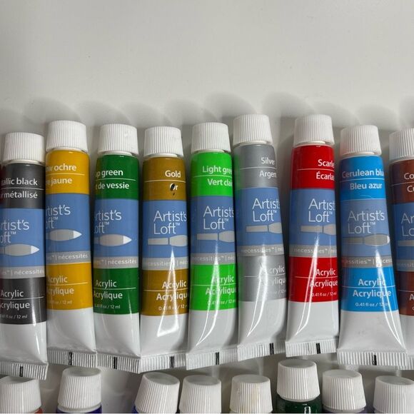 Michael’s Artist’s Loft Multi-Colored Fundamental Acrylic Paint Tube 24 PCS. Set - Picture 8 of 10